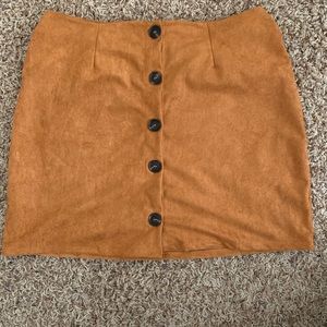 Faux Suede Skirt